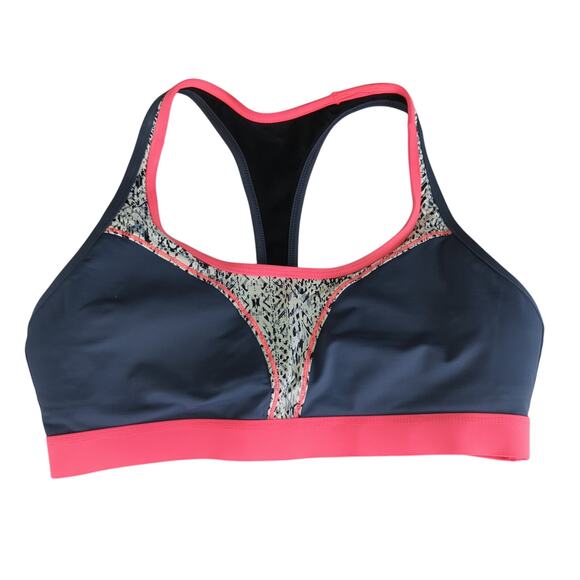 Athleta Torpedo Bikini Swim Top Athletic Women's‎ Size Small Gray Pink 983866 - Picture 1 of 5